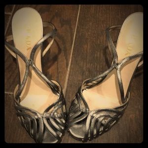 Prada silver heels